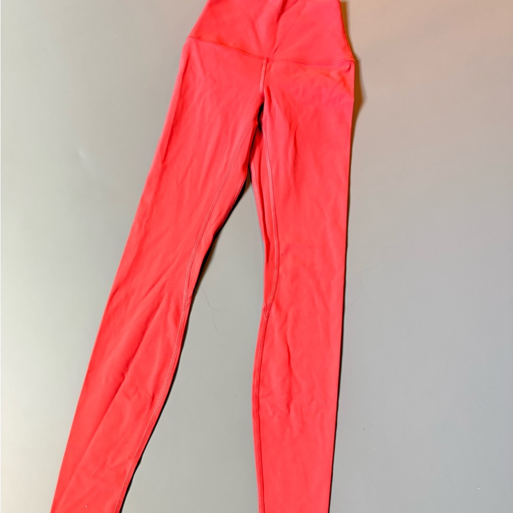 lululemon athletica Bright Coral High-Waist Leggings